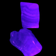 Blue Lace Agate 2 polished stones 10g in UV light Rocks and Things Store