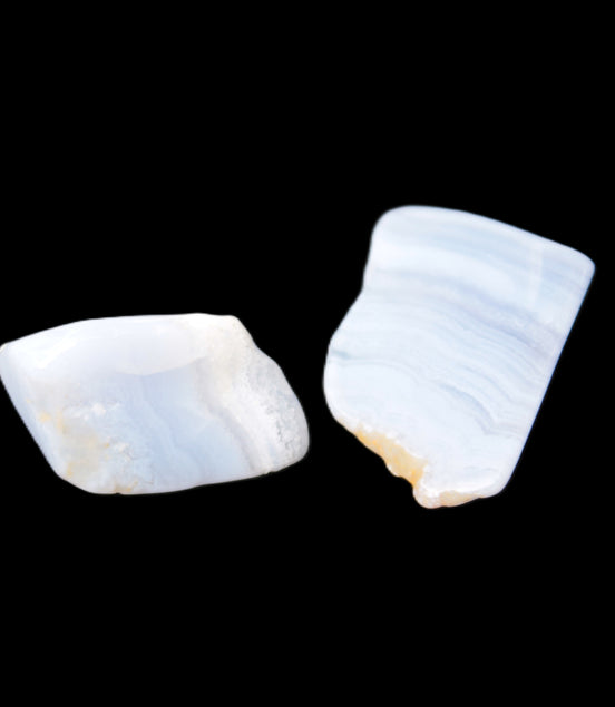 Blue Lace Agate 2 polished stones 10g in sunlight Rocks and Things Store