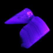 Blue Lace Agate 2 polished stones 10g in UV light Rocks and Things Store