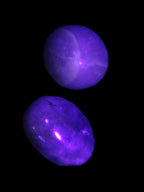 Purple/Lilac Kunzite 2 polished crystals 10g in UV light - Rocks and Things Store