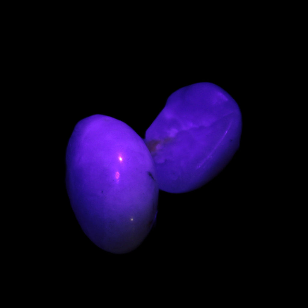 Purple/Lilac Kunzite 2 polished crystals 10g in UV light - Rocks and Things Store