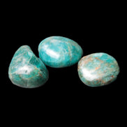 Neon Blue Apatite 3 tumbled stones 16-17g in sunlight - Rocks and Things Store
