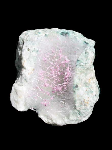 Goethite on Zeolite geode 74*85*77mm from Madagascar 487g