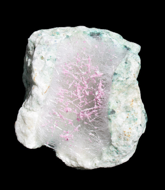 Goethite on Zeolite geode 74*85*77mm from Madagascar 487g