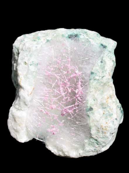 Goethite on Zeolite geode 74*85*77mm from Madagascar 487g