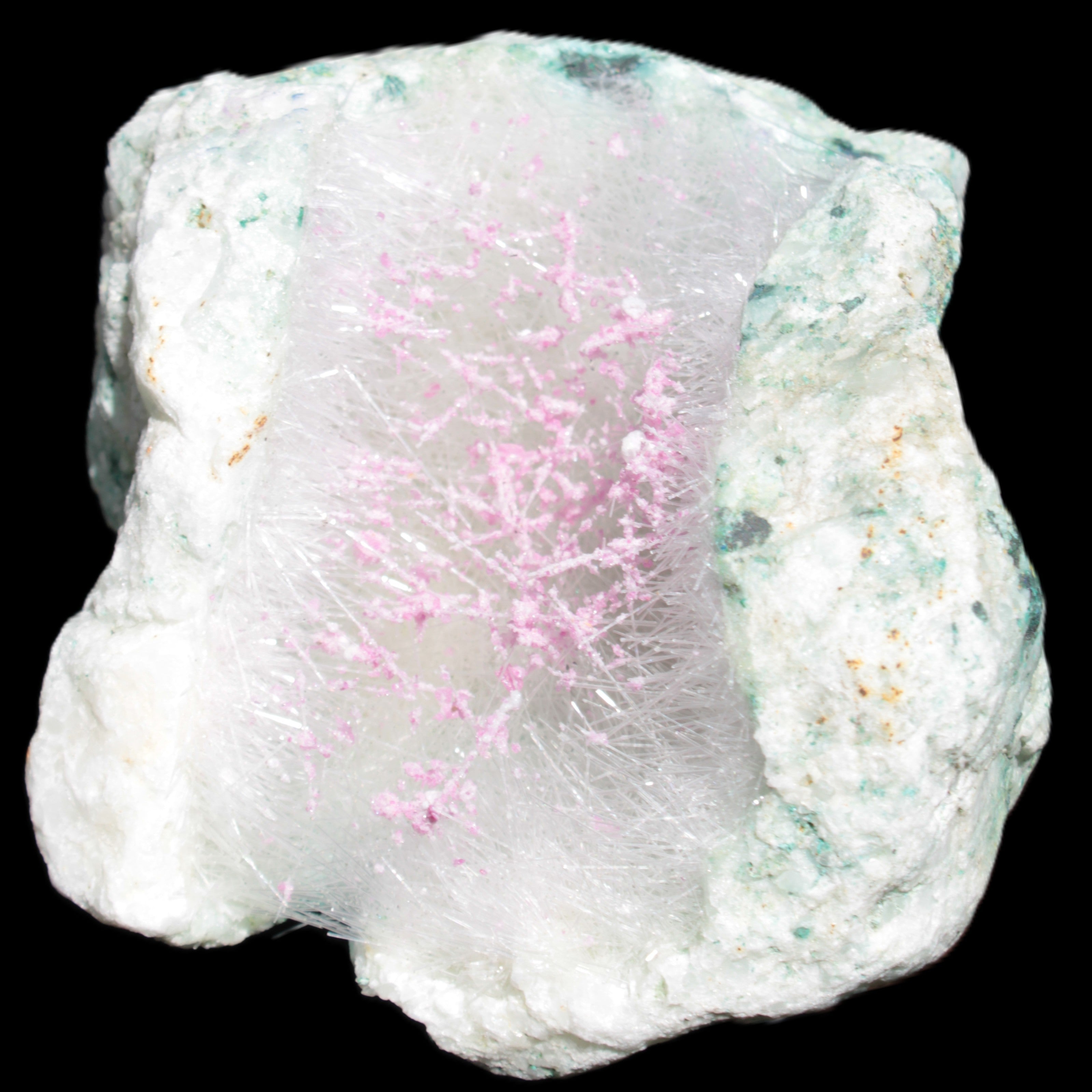 Goethite on Zeolite geode 74*85*77mm from Madagascar 487g