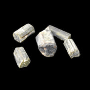 Green Tourmaline 6 short natural crystals 6g in sunlight - Rocks and Things Store