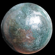 Moss Agate sphere 103mm 1897g in sunlight - Rocks and Things Store
