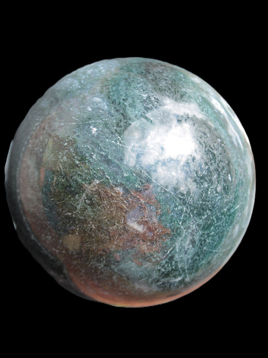 Moss Agate sphere 103mm 1897g