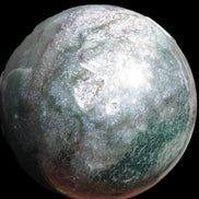 Moss Agate sphere 103mm 1897g in sunlight - Rocks and Things Store