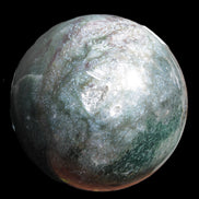 Moss Agate sphere 103mm 1897g in sunlight - Rocks and Things Store