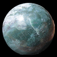 Moss Agate sphere 103mm 1897g in sunlight - Rocks and Things Store