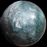 Moss Agate sphere 103mm 1897g in sunlight - Rocks and Things Store