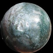 Moss Agate sphere 103mm 1897g in sunlight - Rocks and Things Store
