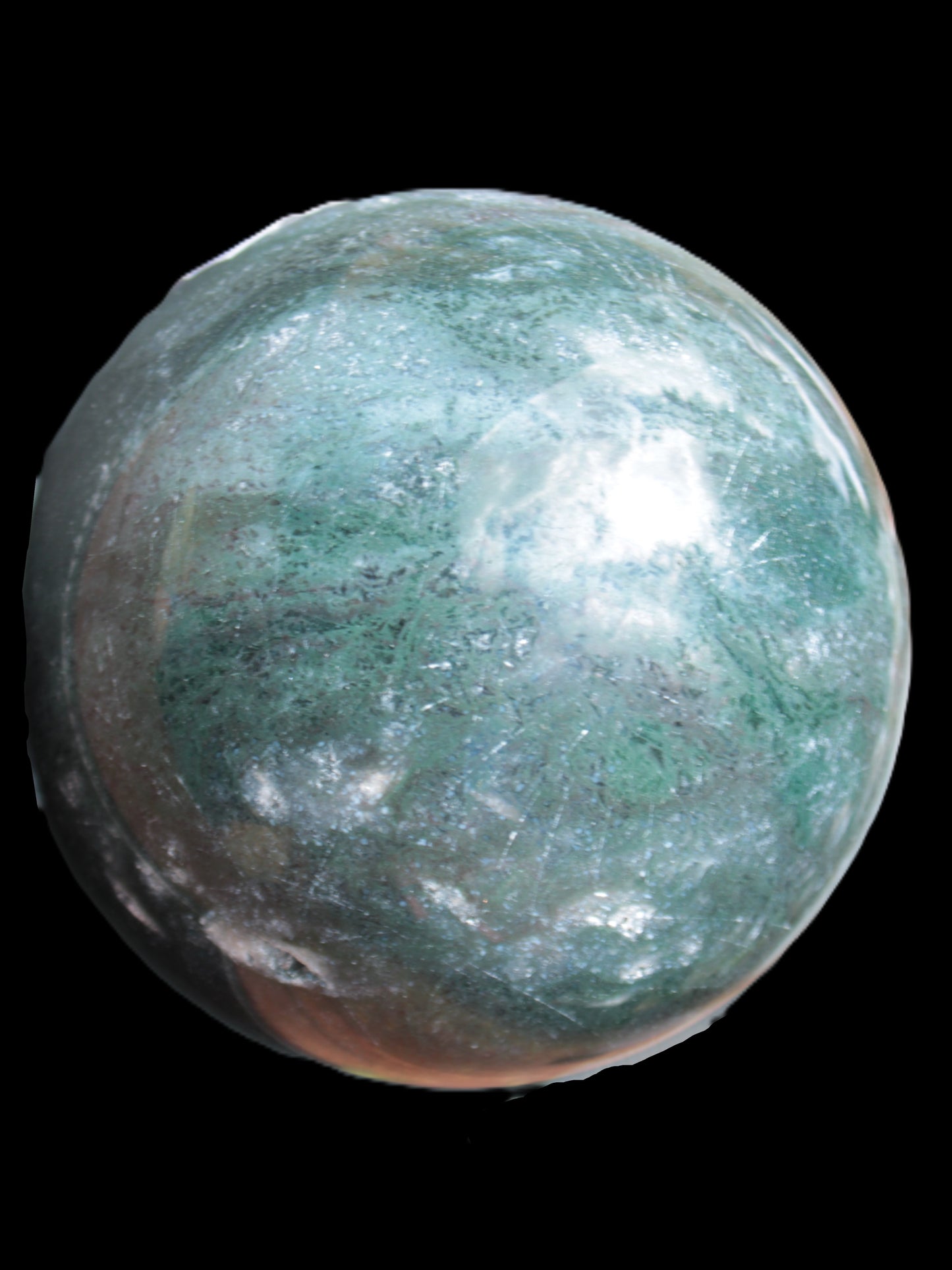 Moss Agate sphere 103mm 1897g