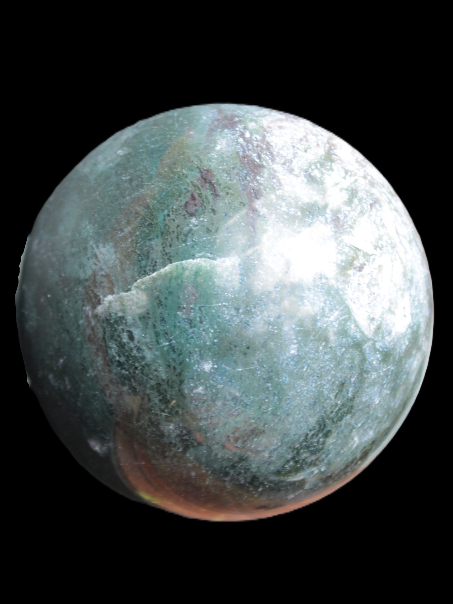 Moss Agate sphere 103mm 1897g