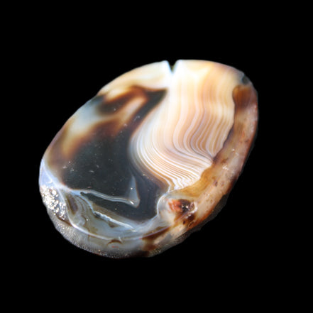 Crazy Lace Agate from Madagascar slice 47*4*29mm 15.8g in sunlight - Rocks and Things Store