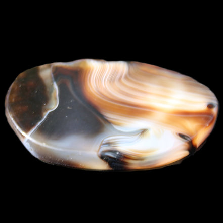 Crazy Lace Agate from Madagascar slice 47*4*29mm 15.8g in sunlight - Rocks and Things Store