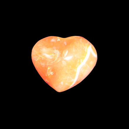 Carnelian Agate heart 37*33mm 27g in sunlight