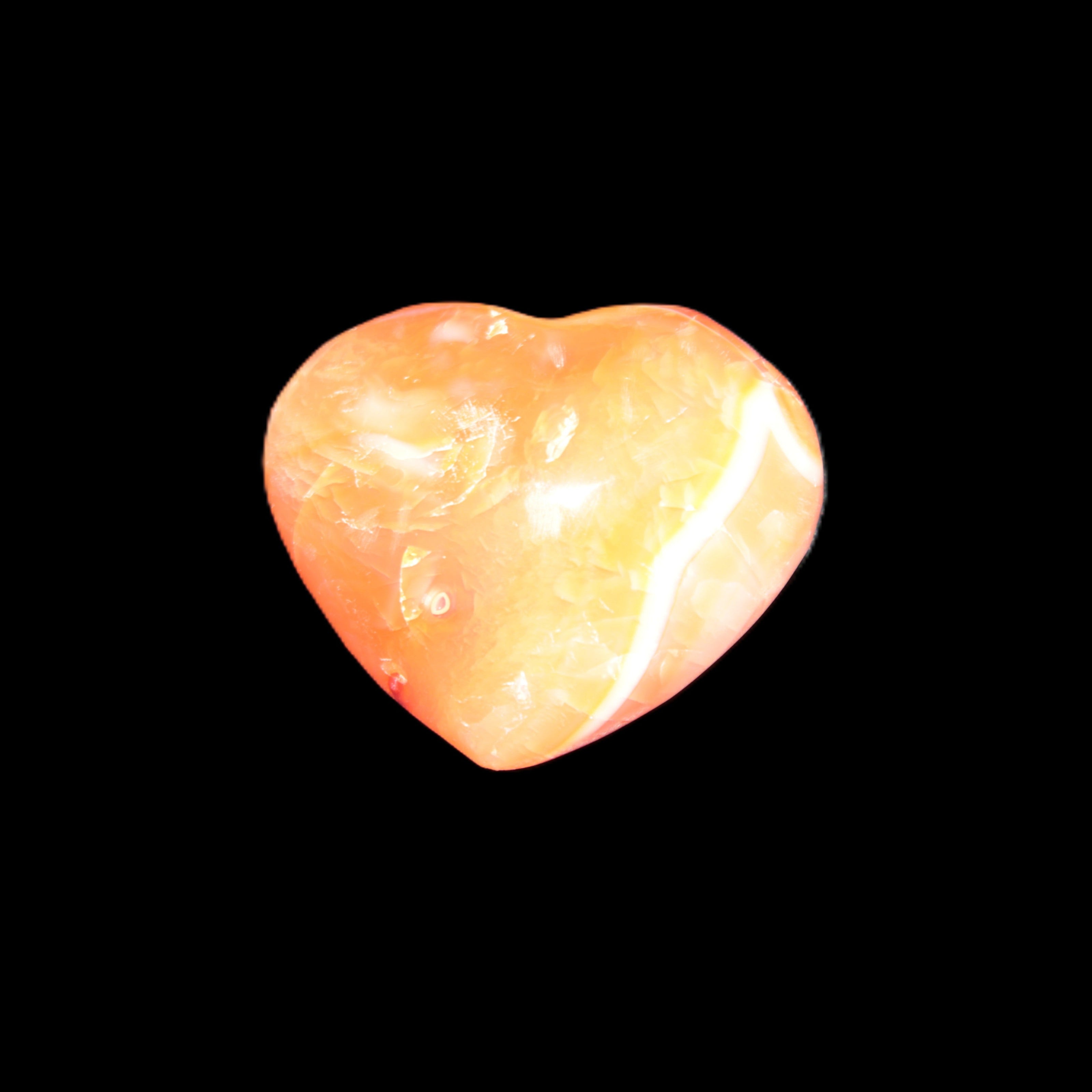 Carnelian Agate heart 37*33mm 27g Rocks and Things Store