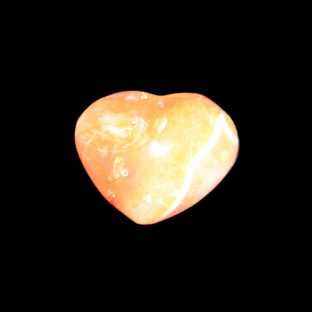 Carnelian Agate heart 37*33mm 27g in sunlight - Rocks and Things Store