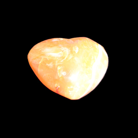 Carnelian Agate heart 37*33mm 27g in sunlight - Rocks and Things Store