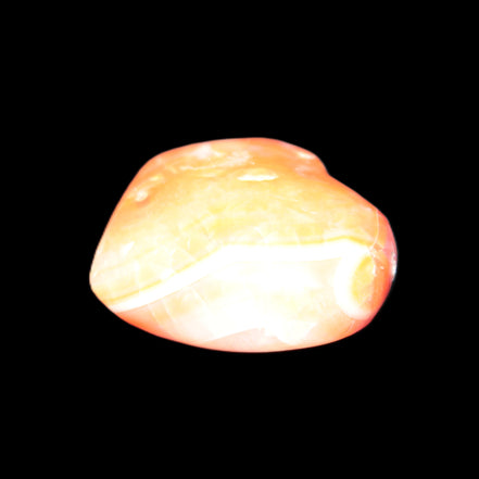Carnelian Agate heart 37*33mm 27g in sunlight - Rocks and Things Store