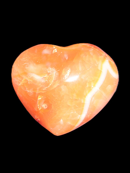 Carnelian Agate heart 37*33mm 27g Rocks and Things Store