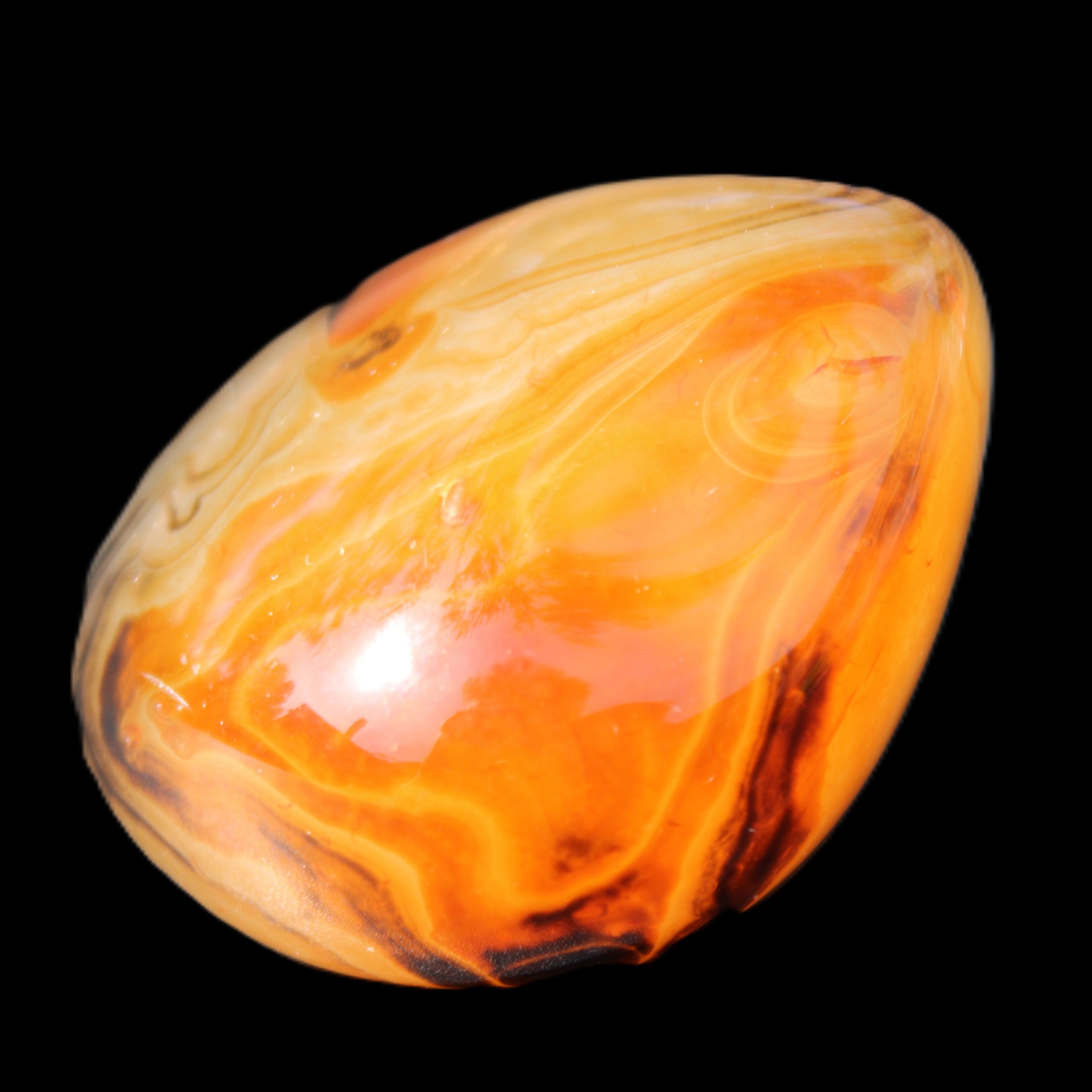 Crazy Lace Agate from Madagascar 45*40mm 71g in sunlight - Rocks and Things Store