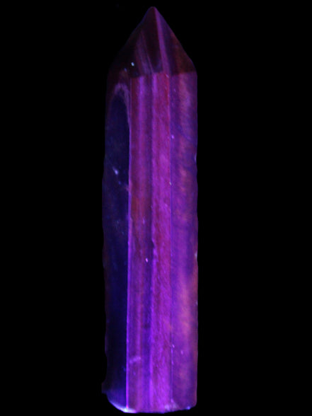 Rare Red Tigers Eye wand 77mm 50.8g in UV light Rocks and Things Store