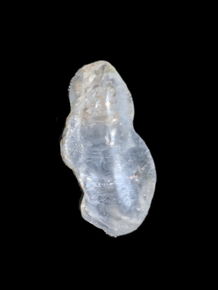 Blue Dumortierite in polished Quartz crystal 2.1ct in bright sunshine