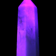Caribbean Calcite Aragonite wand 54g in UV light - Rocks and Things Store