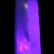 Caribbean Calcite Aragonite wand 54g in UV light - Rocks and Things Store