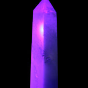 Caribbean Calcite Aragonite wand 54g in UV light - Rocks and Things Store