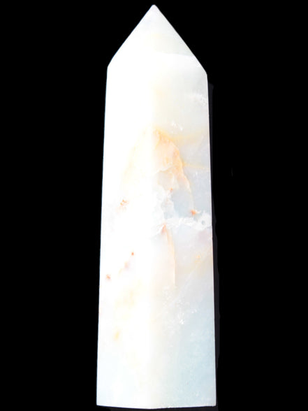 Caribbean Calcite Aragonite wand 54g in sunlight - Rocks and Things Store