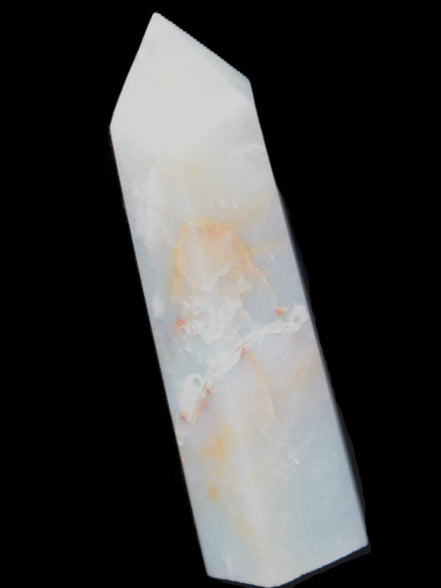 Caribbean Calcite Aragonite wand 54g in sunlight - Rocks and Things Store