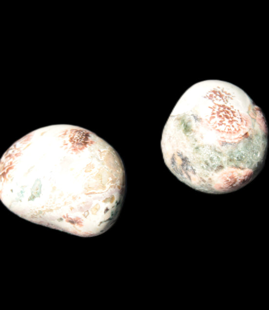 Teardrop Cherry Blossom Jasper 2 stones 10g Rocks and Things Store