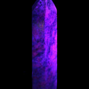 Plum Blossom Jade Rhodonite wand 93g in UV light -  Rocks and Things Store