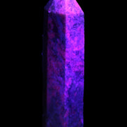 Plum Blossom Jade Rhodonite wand 93g in UV light -  Rocks and Things Store