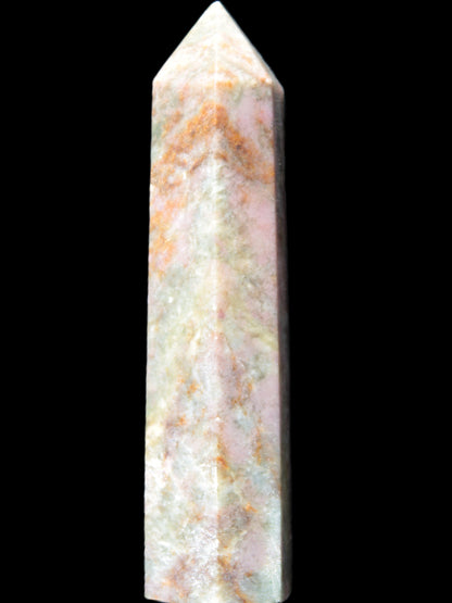 Plum Blossom Jade Rhodonite wand 93g in sunlight -  Rocks and Things Store