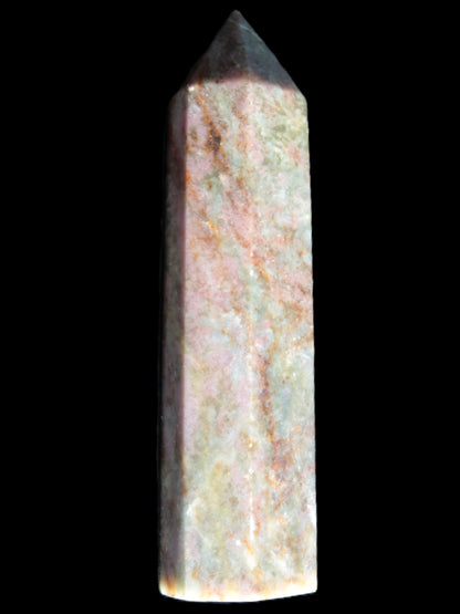 Plum Blossom Jade Rhodonite wand 93g in sunlight -  Rocks and Things Store