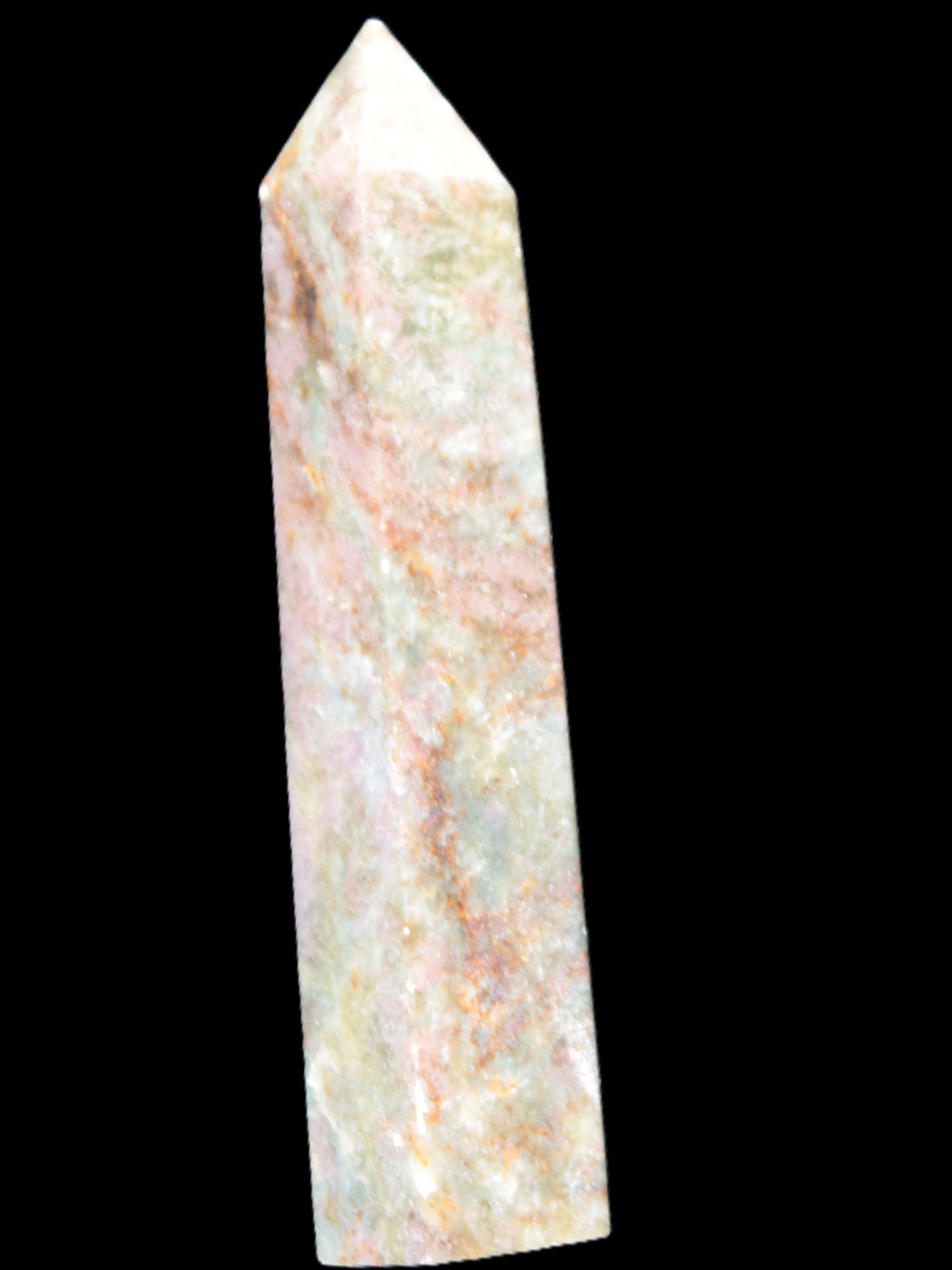 Plum Blossom Jade Rhodonite wand 93g in sunlight -  Rocks and Things Store