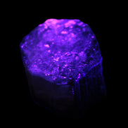 Green Tourmaline crystal 14mm 21g in UV light