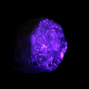 Green Tourmaline crystal 14mm 21g in UV light