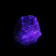 Green Tourmaline crystal 14mm 21g in UV light