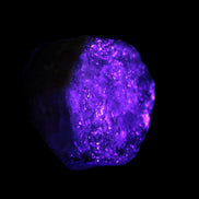 Green Tourmaline crystal 14mm 21g in UV light