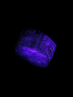 Green Tourmaline crystal 14mm 21g in UV light