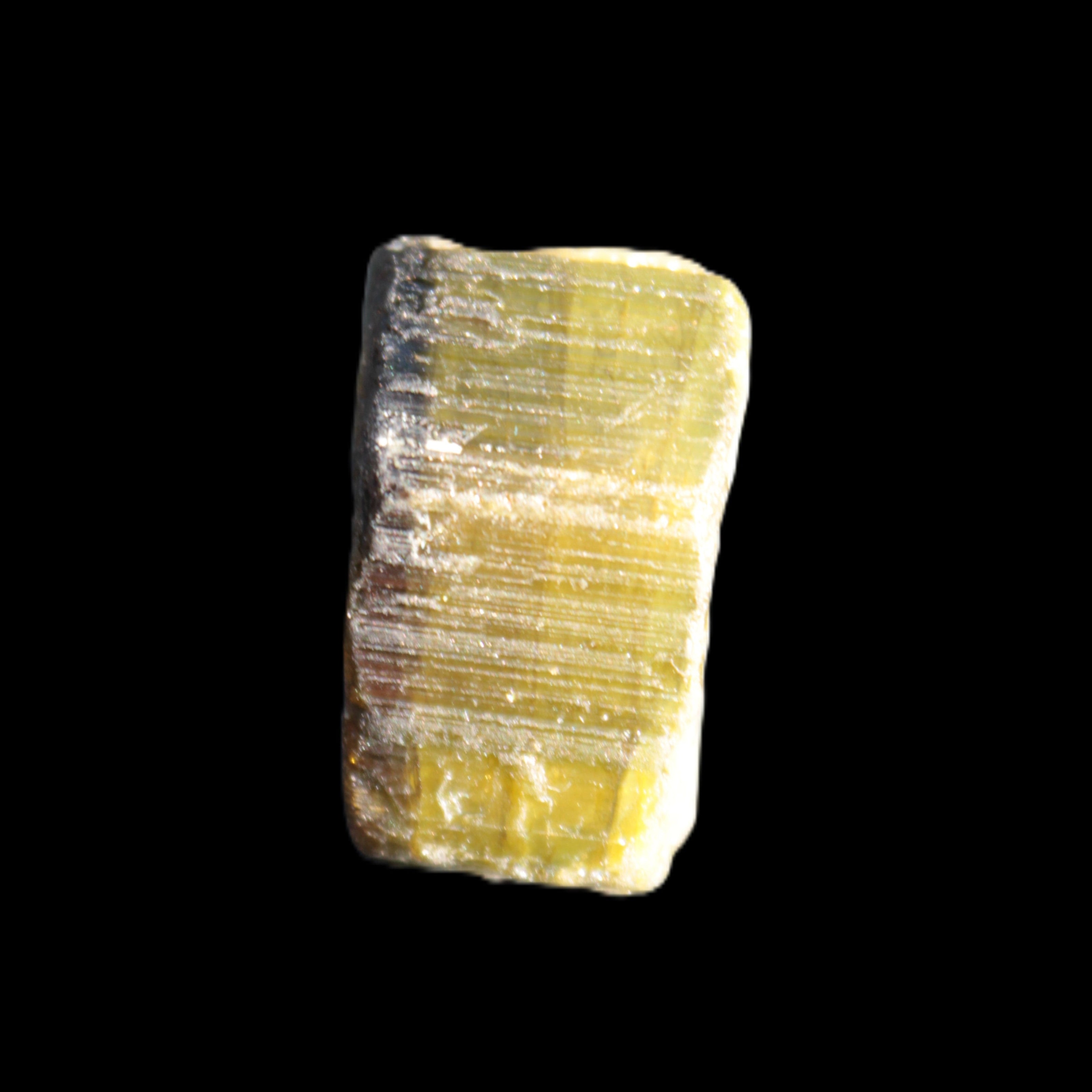 Green Tourmaline crystal 14mm 21g in sunlight - Rocks and Things Store