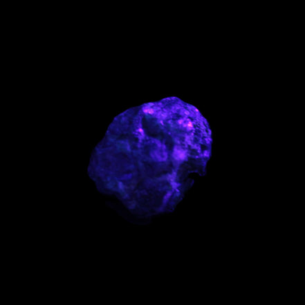 Green Dioptase Emerandine specimen 8*11*14mm from the Congo 2.1g in UV light - Rocks and Things Store