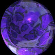 Septarian Dragon Stone bowl 189*148*60mm 2140g in UV light - Rocks and Things Store